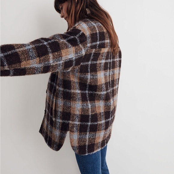 Madewell The Belrose Shacket Shirt Jacket in Cassel Plaid - Picture 3 of 13